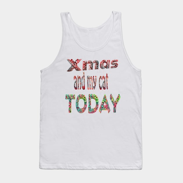 Xmas & my Cat Today Tank Top by FehuMarcinArt